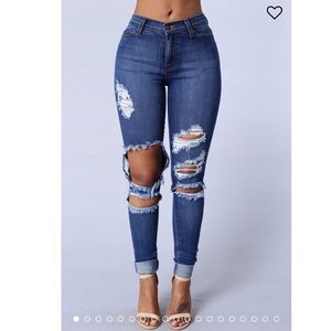 Fashion Nova beach bum jeans